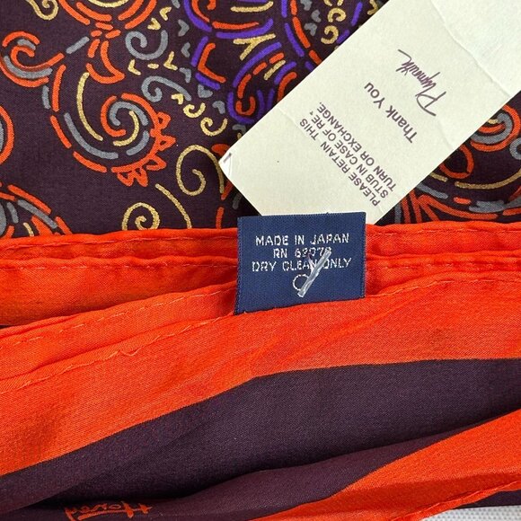 Honey Vintage Silk Paisley Scarf 30" NWT - Picture 5 of 9